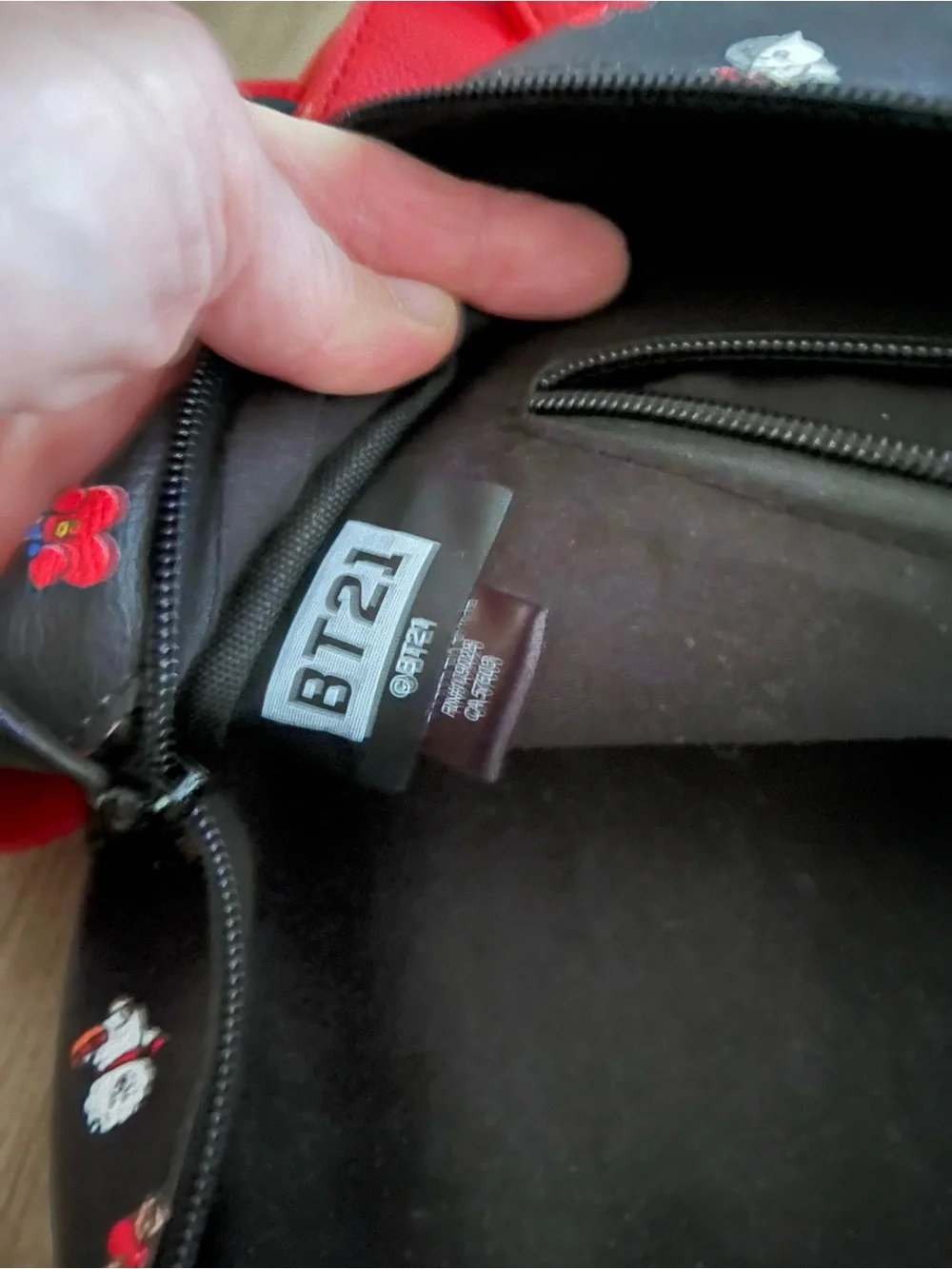 BT21 mini backpack black red hearts from Hot topic